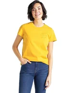 Koszulki i topy damskie - LEE SEASONAL GRAPHIC TEE REGULAR FIT DAMSKI T-SHIRT KOSZULKA NADRUK GOLDEN YELLOW L41OFENF 112109111 - Lee - miniaturka - grafika 1
