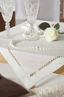 Obrusy i serwetki - Obrus z mereżką EUROFIRANY Emily, biały, 85x85 cm - miniaturka - grafika 1