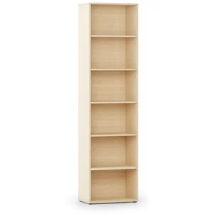 Biblioteka INTEGRO wyższa, 2300 x 600 x 400 mm, 5 półek, buk - Meblościanki - miniaturka - grafika 1