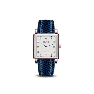Zegarek damski Selvine Dial 28 mm biały stop i granatowy skórzany pasek SCHE4 - Paski - miniaturka - grafika 1