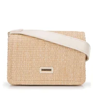 Torebki damskie - Damska crossbody z plecionki beżowo - kremowa - miniaturka - grafika 1