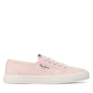 Trampki damskie - Tenisówki Pepe Jeans Brady W Basic PLS31287 Różowy - miniaturka - grafika 1