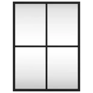 Lustro ścienne, czarne, 30x40 cm, prostokątne, żelazo  Lumarko! - Lustra - miniaturka - grafika 2