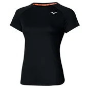 Koszulki i topy damskie - Koszulka damska Mizuno  Dry Aero Flow Tee Black S - miniaturka - grafika 1