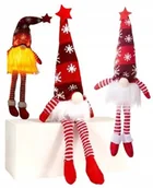 Ozdoby bożonarodzeniowe - Krasnal Świąteczny LED Skrzat Gnom Ozdoba Boże Narodzenie Prezent na Święta - miniaturka - grafika 1