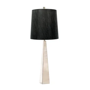 Lampa stołowa chrom z czarnym abażurem 80 cm Ascent E27 60W Elstead - Lampy stojące - miniaturka - grafika 1