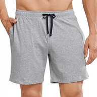 Spodenki męskie - Schiesser Męskie Spodnie Piżamy Mix Relax Bermudy, Szary (Grey-Mel 202), Xl - miniaturka - grafika 1