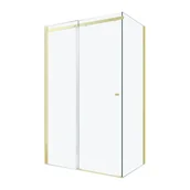 Kabiny prysznicowe - Mexen Omega kabina prysznicowa rozsuwana 140x70 cm, transparent, złoty - 825-140-070-50-00 - miniaturka - grafika 1