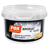 Farby wewnętrzne - FOX Dekorator Brokat w żelu 01 złoty 200 g - miniaturka - grafika 1
