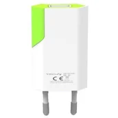 Kable komputerowe i do monitorów - Techly Ładowarka sieciowa Slim USB 230V-5V,1A biało-zielona 100044 - miniaturka - grafika 1
