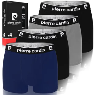 Pierre Cardin Bokserki Męskie Bawełniane BCX4 NAVY 4 sztuki Rozmiar L - Majtki męskie - miniaturka - grafika 1