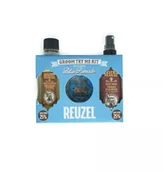 Zestawy kosmetyków męskich - Reuzel Zestaw Try Me Kit Blue - szampon, surf tonic i pomada Blue - miniaturka - grafika 1