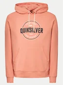 Bluzy męskie - Quiksilver Bluza Circle Up Hoodie EQYSF03151 Pomarańczowy Regular Fit - miniaturka - grafika 1
