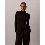 Bluzki damskie - Calvin Klein Półgolf | Slim Fit | z dodatkiem wełny - miniaturka - grafika 1