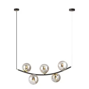 Ritz lampa wisząca 5xE14 czarna/grafitowa 1297/5 - Lampy sufitowe - miniaturka - grafika 1