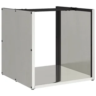 vidaXL Stojak na drewno opałowe 40x40x40 cm Stal nierdzewna - Wózki magazynowe - miniaturka - grafika 1