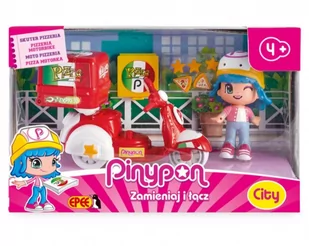 Epee PinyPon City Pizzeria Skuter z laleczką 8cm FPP14911 FPP14911 - Figurki dla dzieci - miniaturka - grafika 1