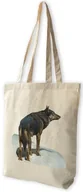 Torby i wózki na zakupy - Torba bawełniana Wilk Alfred Wierusz-Kowalski - miniaturka - grafika 1