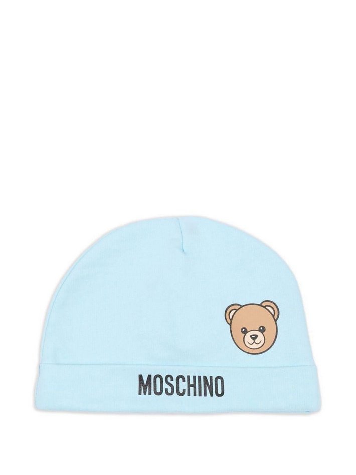 Czapka męska moschino kids berretto teddy bear azzurro altro