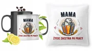 Gadżety dla niej i dla niego - Dla Mamy Zestaw Kubek Magiczny + Poduszka z Nadrukiem ze Zdjęciem - miniaturka - grafika 1