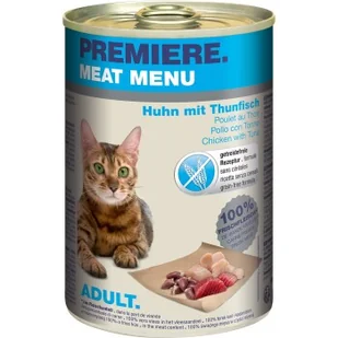 PREMIERE Meat Menu Adult Tuńczyk i kurczak: 6x400 g - Mokra karma dla kotów - miniaturka - grafika 1