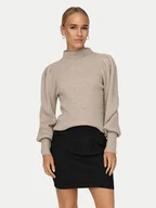 Swetry damskie - ONLY Sweter Katia 15232494 Beżowy Regular Fit - miniaturka - grafika 1