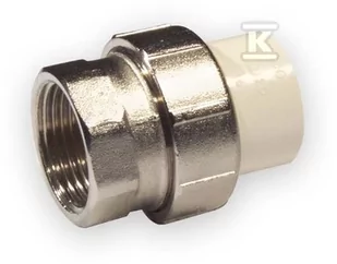 Nibco Śrubunek plastyk - metal nakrętny KW/GW PVC-C 1/2" - Łączniki, trójniki, kształtki - miniaturka - grafika 1