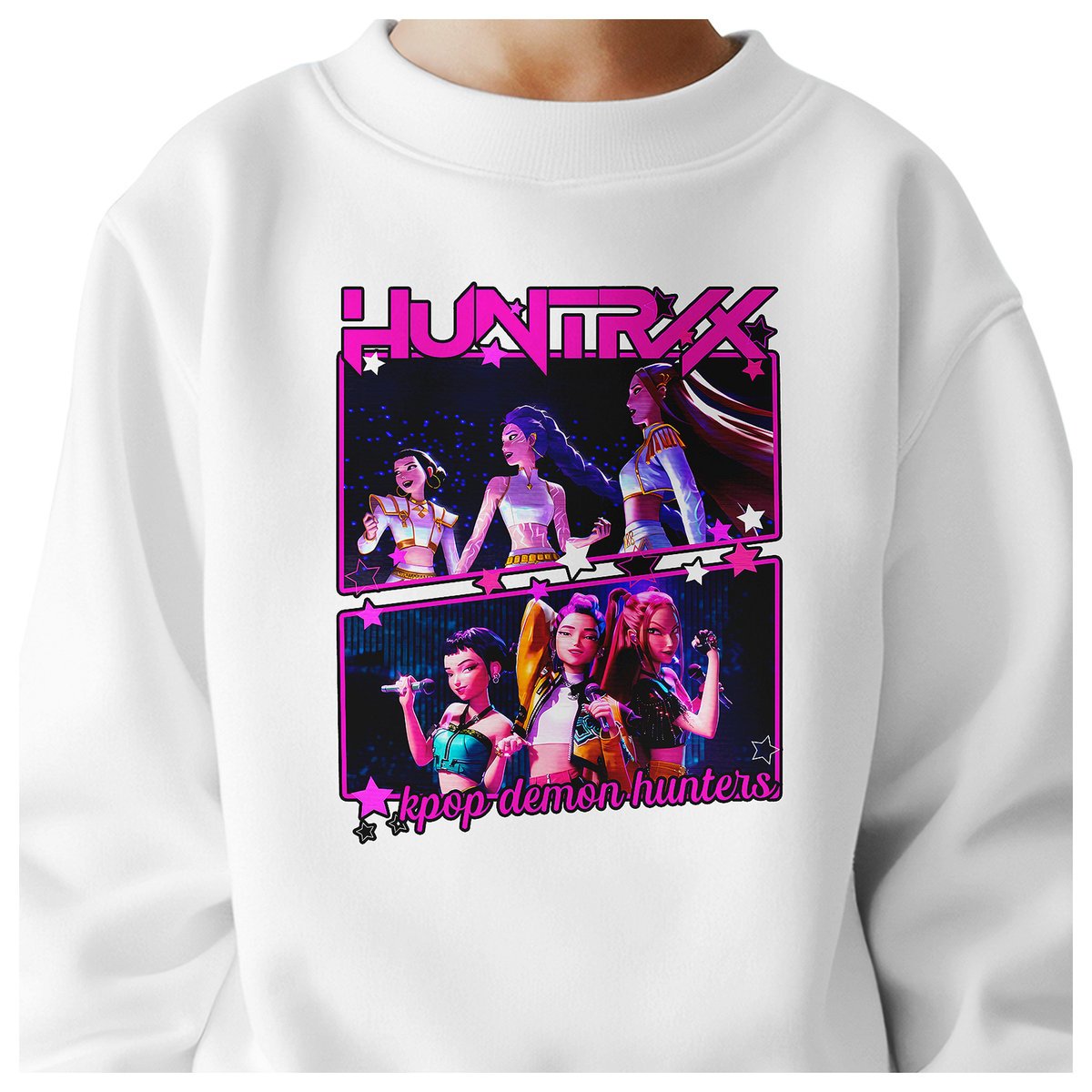 BLUZA DZIECIĘCA KPOP DEMON HUNTERS HUNTRIX 110-116 BAWEŁNIANA JAKOŚĆ