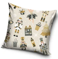 Pościel dla dzieci - POSZEWKA ŚWIĄTECZNA pluszowa dekoracyjna na poduszkę 40x40 WELWET - miniaturka - grafika 1