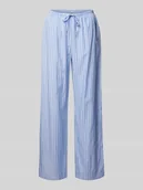 Spodnie damskie - Spodnie materiałowe z prostą nogawką i naszywką z logo model ‘FRIDA’ - miniaturka - grafika 1