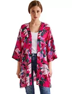 Bluzki damskie - Street One Damska bluzka kimono, jagodowy różowy, L - miniaturka - grafika 1