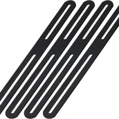 Zawiasy, okucia i inne akcesoria - Regulowana płaska płytka wzmacniająca ze śrubami do naprawy mocowań meblowych, czarna, 375 mm, 4 sztuki - miniaturka - grafika 1