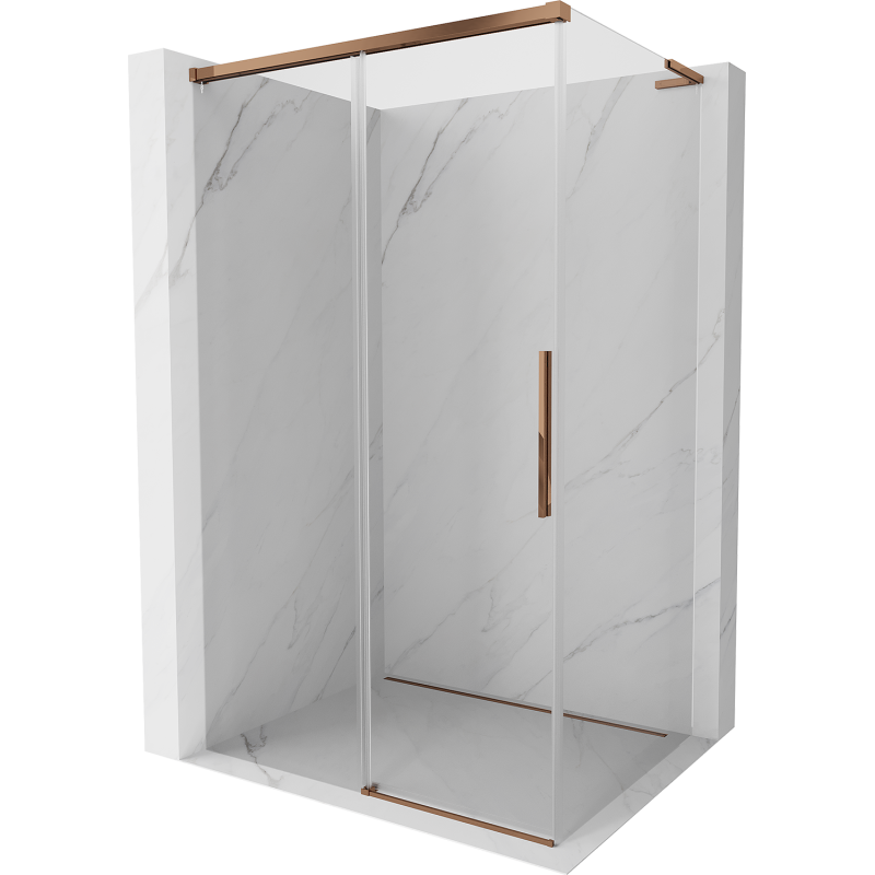 Mexen Rox L kabina prysznicowa rozsuwana 115 x 95 cm, transparent, różowe złoto - 8C2L-115-095-60-00