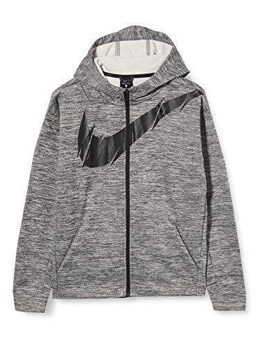 Nike chłopięca bluza B Nk Therma Fz Gfx czarny Black/Htr/(White) M