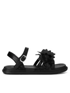 Buty dla dziewczynek - DeeZee Sandały CS6266-01 Czarny - miniaturka - grafika 1