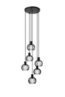 Lampy sufitowe - Mikaela lampa wisząca 6xE14 czarna 73400/16/30 - miniaturka - grafika 1