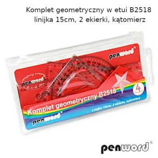 Komplet geometryczny 4el - Penword - Zestawy szkolne - miniaturka - grafika 1