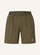 Spodenki damskie - Asics Szorty Do Biegania 2 W 1 Road braun - miniaturka - grafika 1