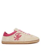 Espadryle damskie - Tommy Hilfiger Espadryle Woven Logo Embroidery FW0FW09108 Beżowy - miniaturka - grafika 1