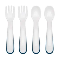 Sztućce dla dzieci - Oxo Sztućce Plastikowe 12m+ Navy 4 szt - miniaturka - grafika 1