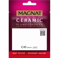 Farby wewnętrzne - MAGNAT Farba ceramiczna Ceramic TESTER biały C45 30 ml - miniaturka - grafika 1