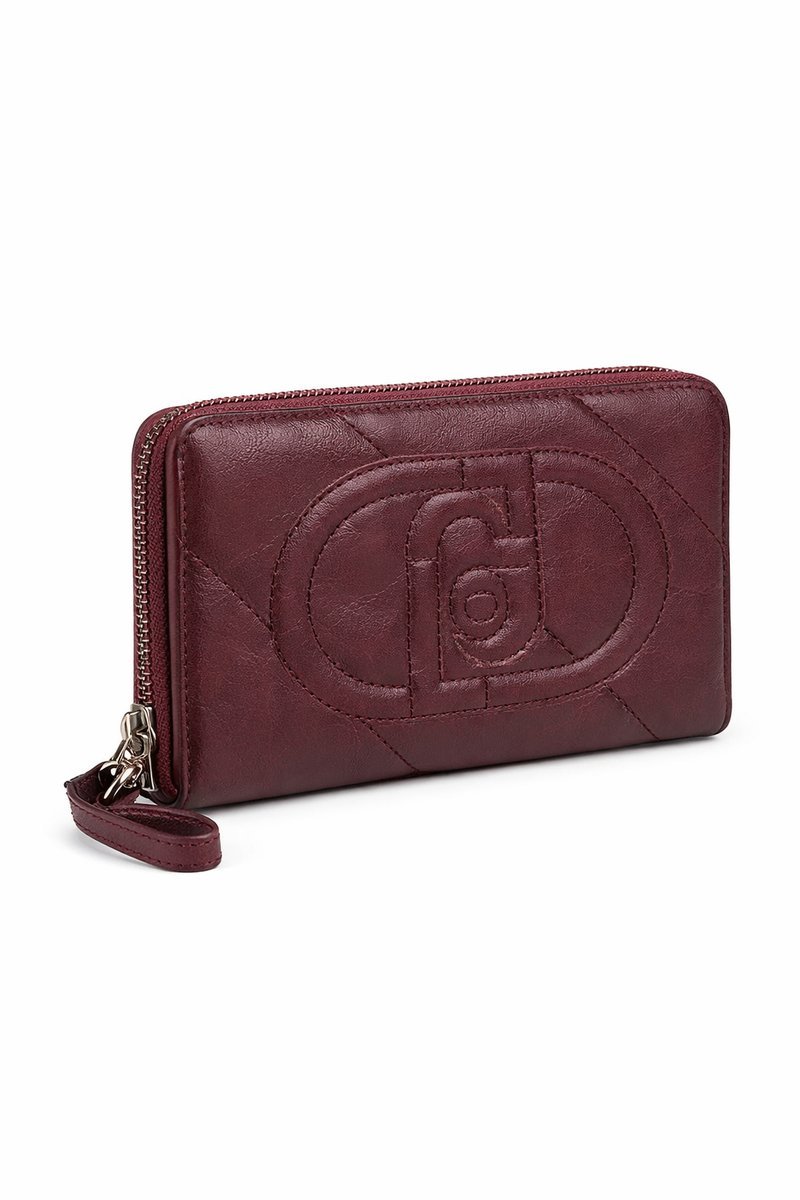 LIU JO PORTFEL DAMSKI PIKOWANY BORDOWY 19,5 cm x 11 cm x 3 cm 1I4A