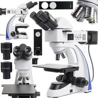 Mikroskopy i lupy - Profesjonalny Mikroskop Metalurgiczny Binokularowy Techrebal MT4 LED 500x - miniaturka - grafika 1