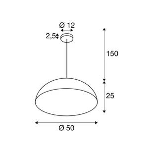 SLV Lampa wisząca Forchini M, możliwość ściemniania, czarny, salon / jadalnia, metal, nowoczesny - Lampy sufitowe - miniaturka - grafika 1