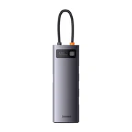 Adaptery i przejściówki - Baseus Metal Gleam Series Hub 8w1, USB-C do 3x USB 3.0 + HDMI + USB-C PD + microSD/SD + VGA - miniaturka - grafika 1