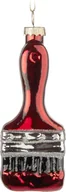 Ozdoby bożonarodzeniowe - BRUBAKER Paintbrush Red - ręcznie malowana szklana bombka świąteczna - 11 cm pędzel do malowania bombek choinkowych - dekoracja świąteczna dla malarzy i dekoratorów - miniaturka - grafika 1