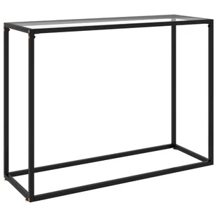 VidaXL Lumarko Stolik konsolowy, przezroczysty, 100x35x75 cm, szkło hartowane 322811 VidaXL - Ławy i stoliki kawowe - miniaturka - grafika 8