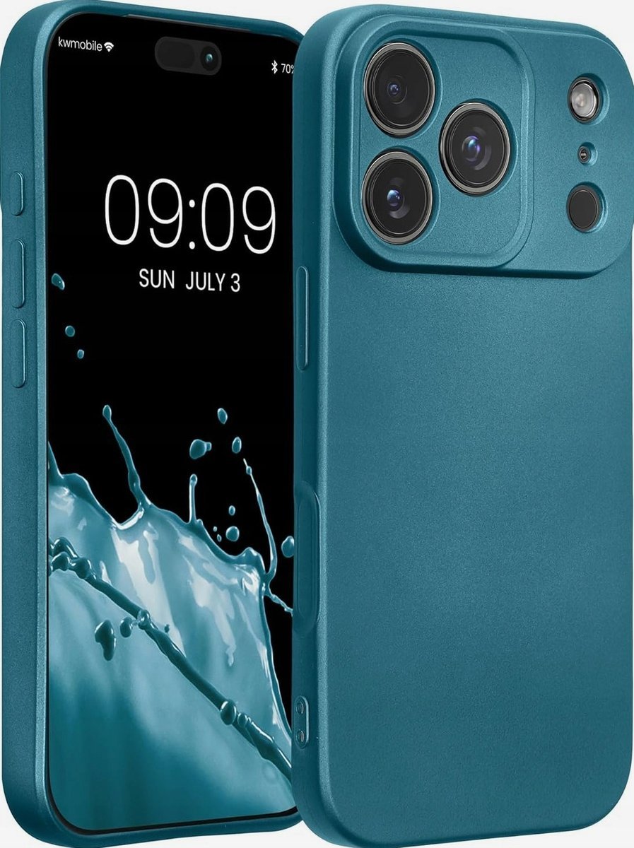 ETUI TELEFON SILIKONOWE MIĘKKIE POKROWIEC OCHRONNY METALICZNY KOLOR BŁĘKIT