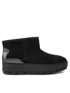 Śniegowce damskie - Tommy Hilfiger Śniegowce Metallic Suede Snowboot FW0FW07850 Czarny - miniaturka - grafika 1