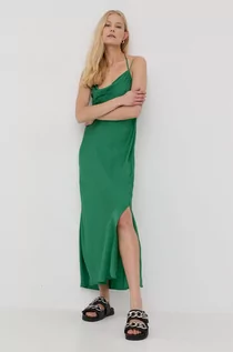 Sukienki - Max&Co sukienka kolor zielony maxi dopasowana - - grafika 1